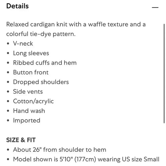 Design 365 Waffle-Knit Tie-Dye Cardigan - Picture 8 of 8